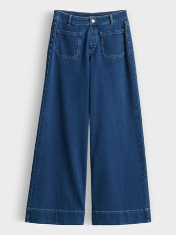 Spijkerbroek - wide Leg fit - donkerblauw