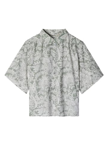 Blouse groen/lichtgrijs
