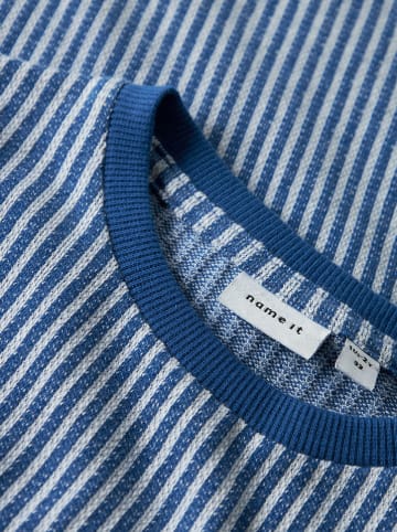 Shirt "Hans" in Blau/ Weiß