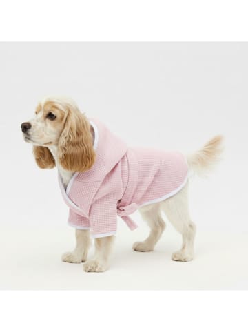 Hundebademantel in Rosa