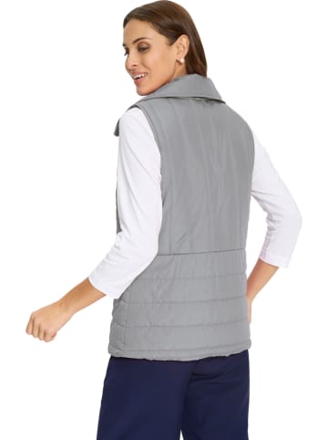 Doorgestikte bodywarmer grijs