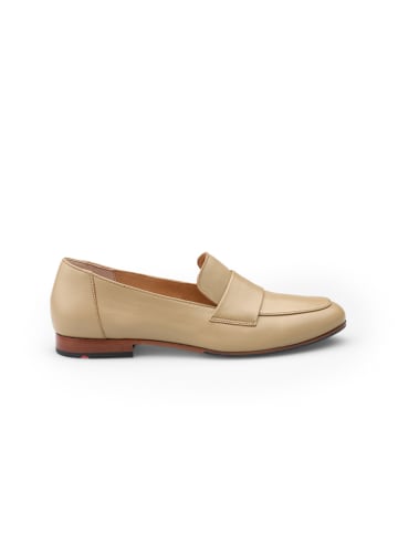 Leder-Slipper in Beige