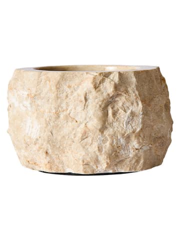 Kerzenhalter "Batu" in Creme - (H)7 x Ø 10 cm