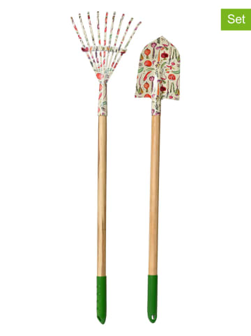 2tlg. Gartenwerkzeug-Set in Beige