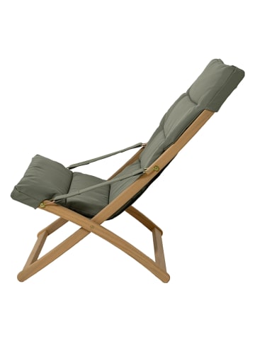 Fotel "Rimini" w kolorze jasnobrązowo-zielonym - 63 x 79 x 95 cm