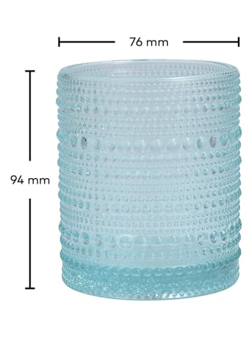 6-delige set: waterglazen "Jupiter" lichtblauw - 300 ml
