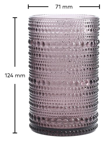 6er-Set: Longdrinkgläser "Jupiter" in Lila - 350 ml