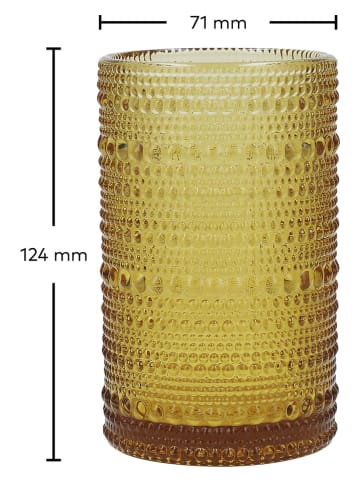 Szklanki (6 szt.) "Jupiter" w kolorze żółtym - 350 ml