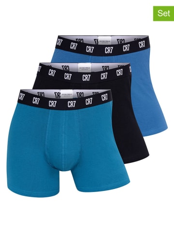 3-delige set: boxershorts zwart/blauw