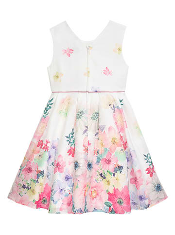 Kleid in Weiß/ Bunt