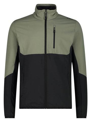 Fleece vest groen/zwart