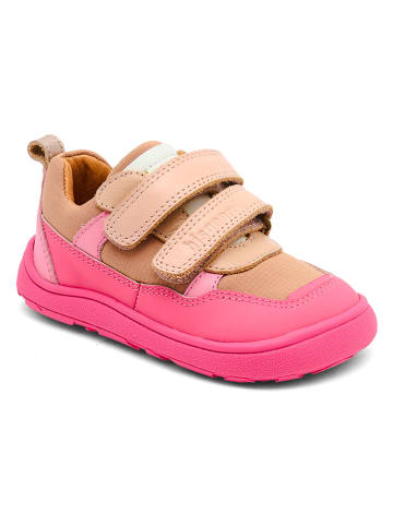 Leren barefootschoenen "Elroy" beige/roze