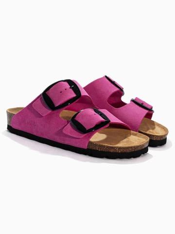 Leren slippers "Alicante" roze