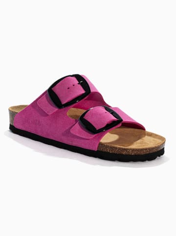 Leren slippers "Alicante" roze
