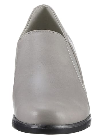 Leder-Ankle-Boots in Grau
