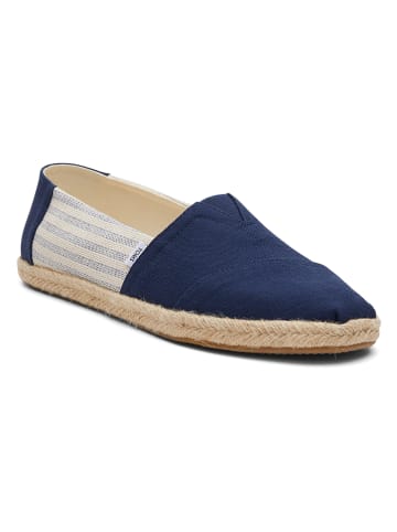 Espadryle w kolorze kremowo-granatowym
