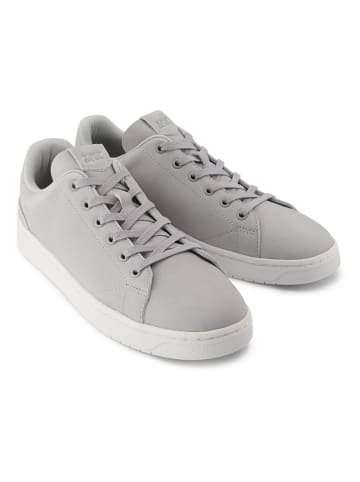 Leder-Sneakers in Grau