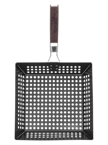 Grill-Wok-Pfanne in Schwarz - (L)30 x (B)30 cm