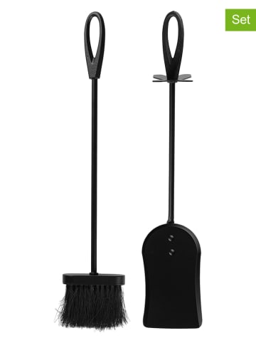 2tlg. Kaminbesteck-Set in Schwarz - (H)50 cm