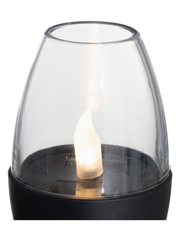 Solarna lampa dekoracyjna w kolorze czarnym - wys. 9 cm