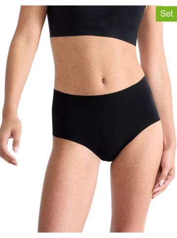 Pełne figi high waist (2 pary) "ZeroFeel2.0" w kolorze czarnym i jasnobrązowym