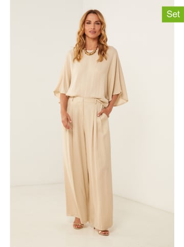 2-delige outfit "Samantha" beige