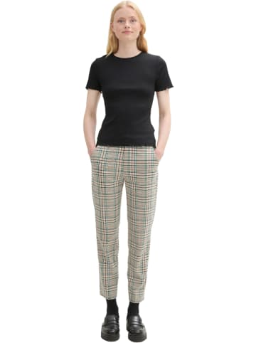 Hose in Beige/ Grün