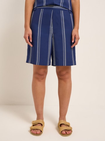Bermuda donkerblauw/wit