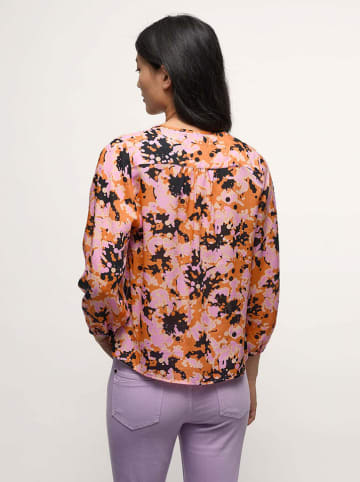 Blouse lichtroze/oranje/zwart