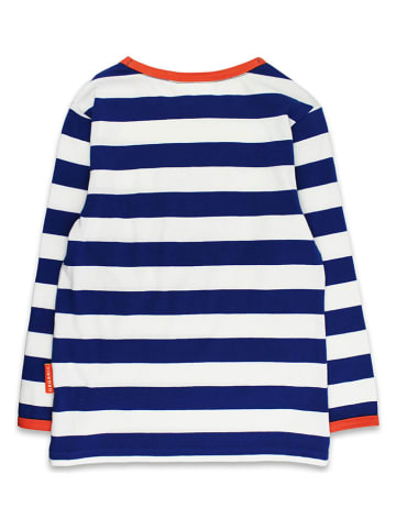 Longsleeve in Blau/ Weiß