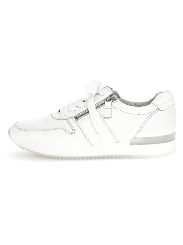 Leder-Sneakers in Weiß