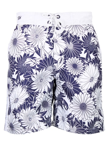 Badeshorts "Cabana" in Lila/ Weiß