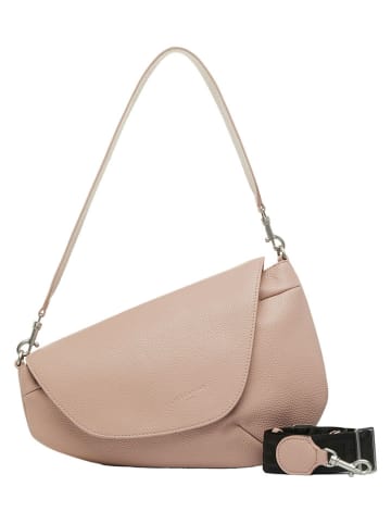 Leder-Schultertasche in Beige - (B)33 x (H)21 x (T)5 cm