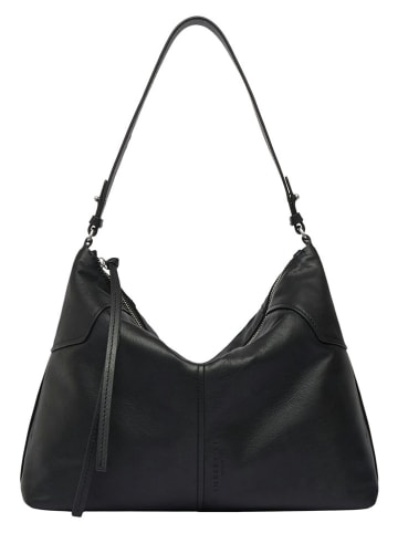 Leder-Schultertasche "Mila" in Schwarz - (B)25 x (H)25 x (T)11 cm