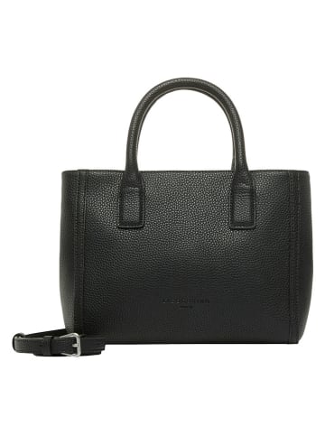 Leder-Henkeltasche in Schwarz - (B)25 x (H)20 x (T)12 cm
