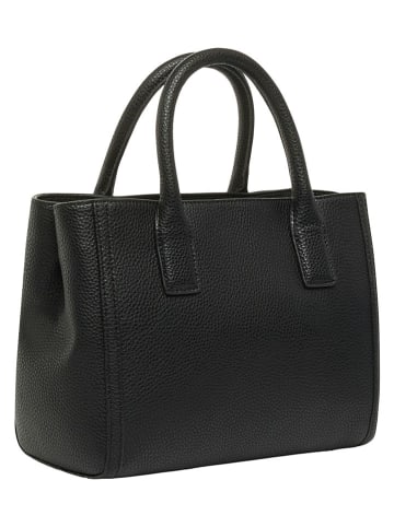 Leder-Henkeltasche in Schwarz - (B)25 x (H)20 x (T)12 cm