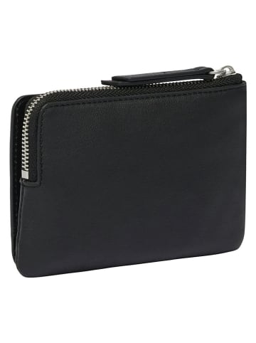 Leder-Geldbörse in Schwarz - (B)13 x (H)9 x (T)1 cm