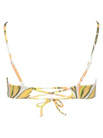 Biustonosz bikini "Beach Classics" w kolorze biało-pomarańczowo-żółtym