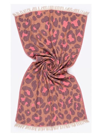 Strandtuch "Towel To Go - Neon Safari" in Rosa - (L)180 x (B)100 cm