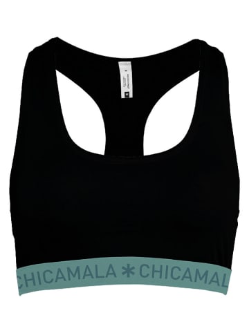 Bustier zwart/turquoise