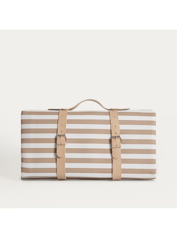 Strandmatte ''Tavi'' in Beige/ Weiß - (B)50 x (H)30 x (T)10 cm
