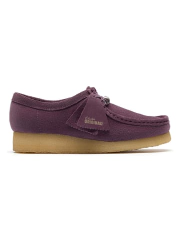 Leder-Schnürschuhe "Wallabee" in Lila