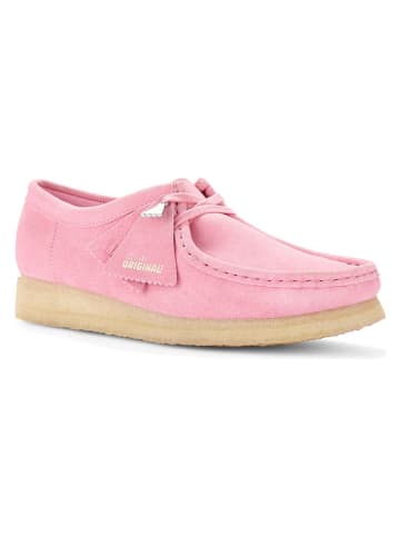 Leder-Schnürschuhe "Wallabee" in Rosa