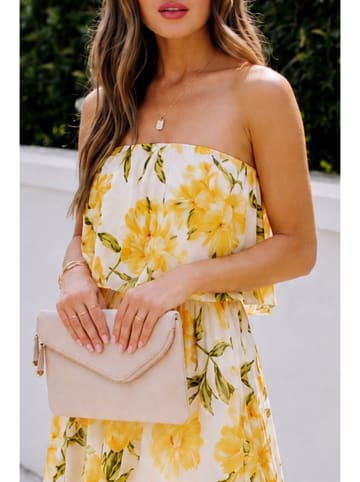 Kleid in Creme/ Gelb