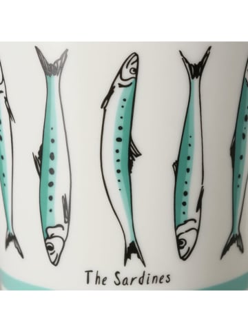 Kubki (2 szt.) "Sardine" w kolorze błękitno-białym - 300 ml