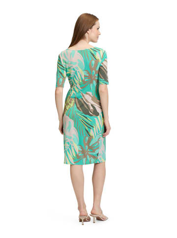 Kleid in Türkis/ Taupe