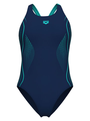 Badpak donkerblauw/turquoise