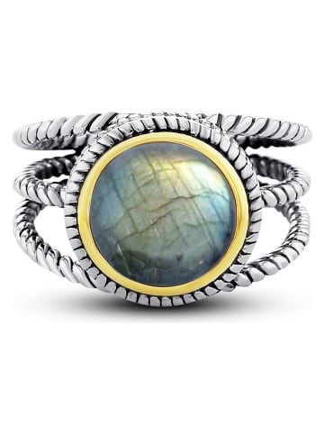Vergold. Ring mit Edelstein