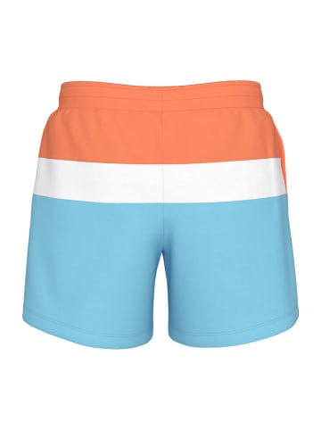Badeshorts in Hellblau/ Orange