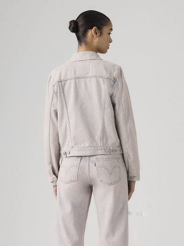 Jeansjacke in Beige/ Hellblau